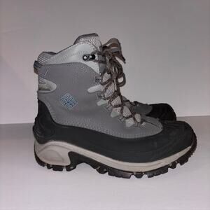 Columbia Boots 7.5 Bugaboot Snow Boots Gray Leather Waterproof